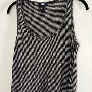 PAIGE 100% Linen Striped Tank SZ Sm Sporty Classy Leisure Comfort Spring Summer